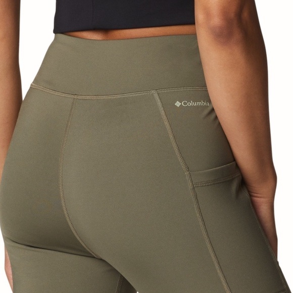 NWT Columbia Lodge Colorblock High Waisted Tights Leggings Green - Picture 5 of 10